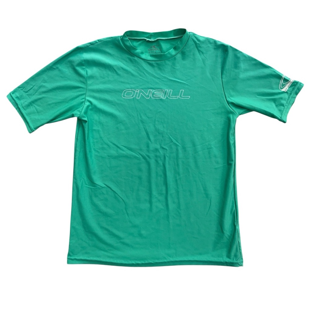 O'Neill Youth Basic Skins UPF 50+ Short Sleeve Sun Shirt, Green, Size Youth 12